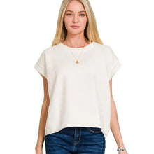 Load image into Gallery viewer, Mya Ivory Cap Sleeve Sweater