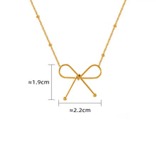 Load image into Gallery viewer, Sofia 18K Gold Plated Bow Necklace