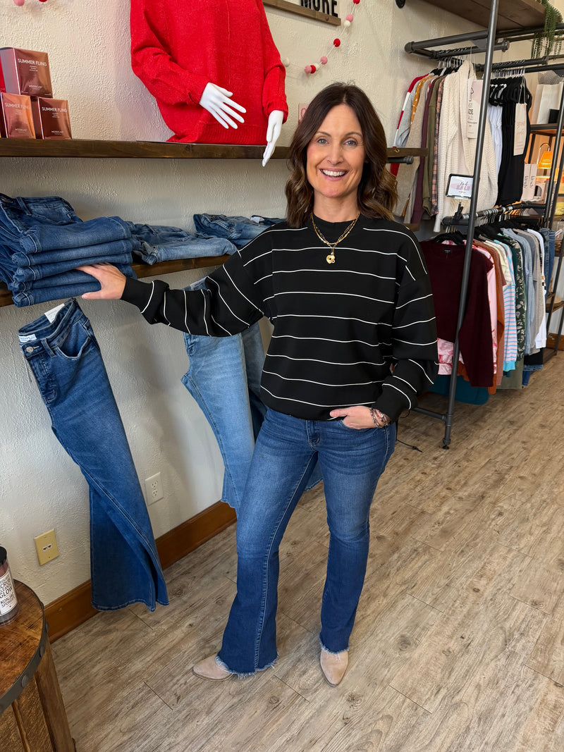 Kelli Modal Scuba Crew Neck Top