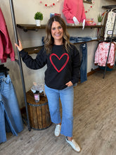 Load image into Gallery viewer, Trish Raised Heart Sweatshirt