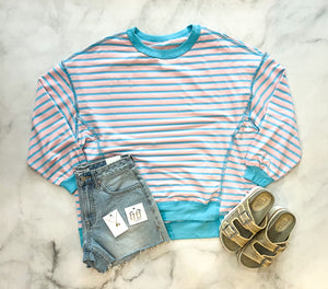 Lettie Pink Stripe Pullover