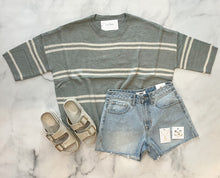 Load image into Gallery viewer, Amelia Sage Striped Top