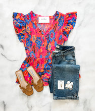 Load image into Gallery viewer, Lori Peplum Floral Tank