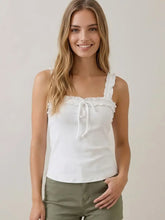 Load image into Gallery viewer, Ella Mini Ruffle Ribbed Tank