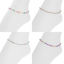 Load image into Gallery viewer, Sadie Stretch Seed Bead Anklets