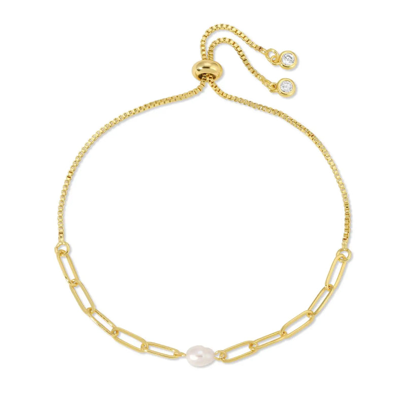 Bella Delicate Link Chain with Pearl