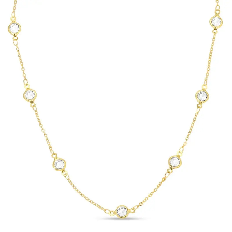 Aubrey Framed Crystal Collar Necklace