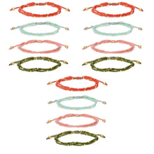 Load image into Gallery viewer, Brooklyn 2mm Adjustable Seed Bead Bracelets