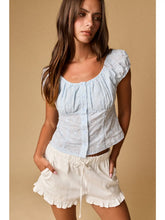 Load image into Gallery viewer, Kennedy Eyelet Button Front Top