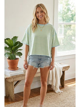 Load image into Gallery viewer, Viv Striped Relaxed Fit Knit Tee