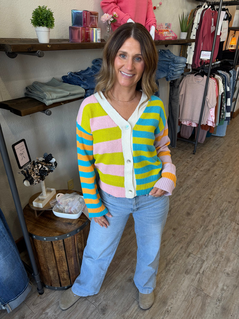 Jill Multi Colored Cardi