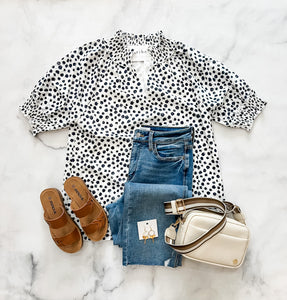 Kennedy Dot Print Top