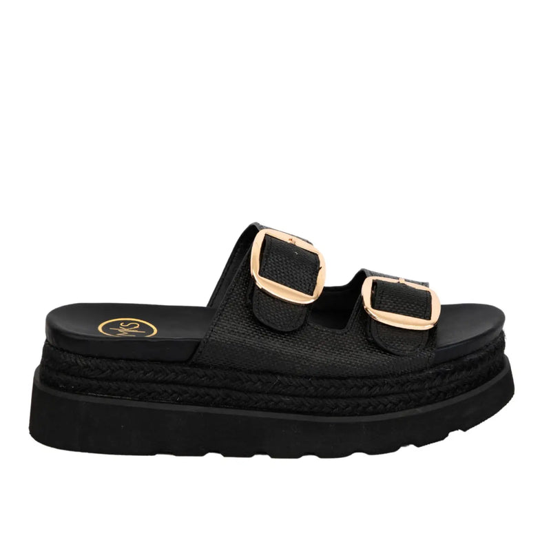 Monique Woven Platform Slide