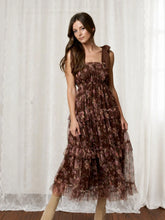 Load image into Gallery viewer, Maggie Floral Chiffon Tiered Midi Dress