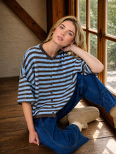 Load image into Gallery viewer, Berlin Stripe Raw Edge Cardi
