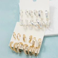 Load image into Gallery viewer, Jeni Assorted 6 Pair Hoop Earrings