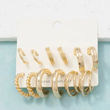 Load image into Gallery viewer, Jeni Assorted 6 Pair Hoop Earrings