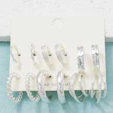 Load image into Gallery viewer, Jeni Assorted 6 Pair Hoop Earrings