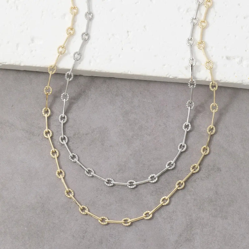 Tami Bar & Ring Chain Link Necklace