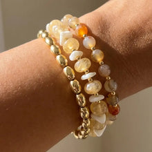 Load image into Gallery viewer, Liz Stone &amp; Metallic Beaded Bracelet Set