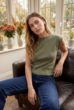 Load image into Gallery viewer, Lydia Olive Cap Sleeve Top