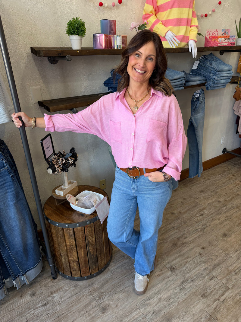 Victoria Light Pink Button Down