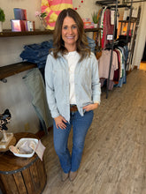 Load image into Gallery viewer, Gianna Light Blue Stripe Top