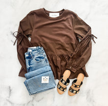 Load image into Gallery viewer, Billie Round Neck Puff Sleeve Top