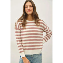 Load image into Gallery viewer, Audrey Waffle Texture Stripe Sweater