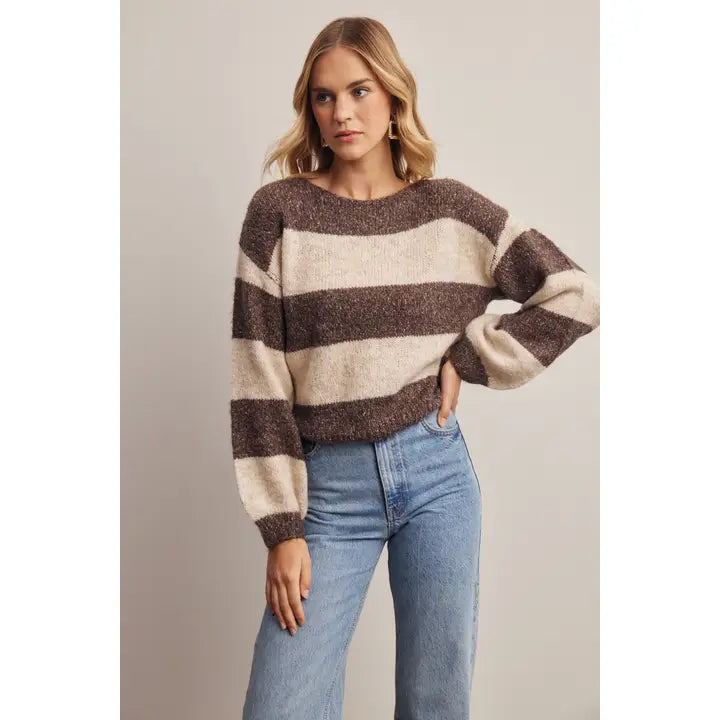 Madison Soft Stripe Knit Sweater