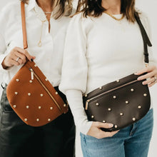 Load image into Gallery viewer, Jessi Gold Studded Crossbody Bag