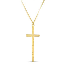 Load image into Gallery viewer, Miley Gilded Slim Cross Necklace