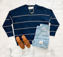 Load image into Gallery viewer, Heather Oversized Striped Sweater