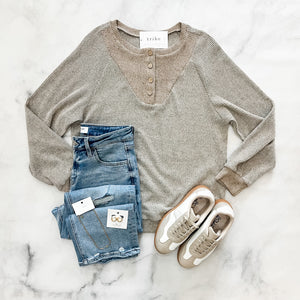 Charley Ribbed Long Sleeve Top