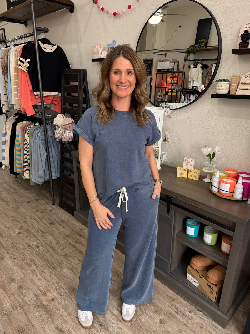 Noel Washed Blue Top