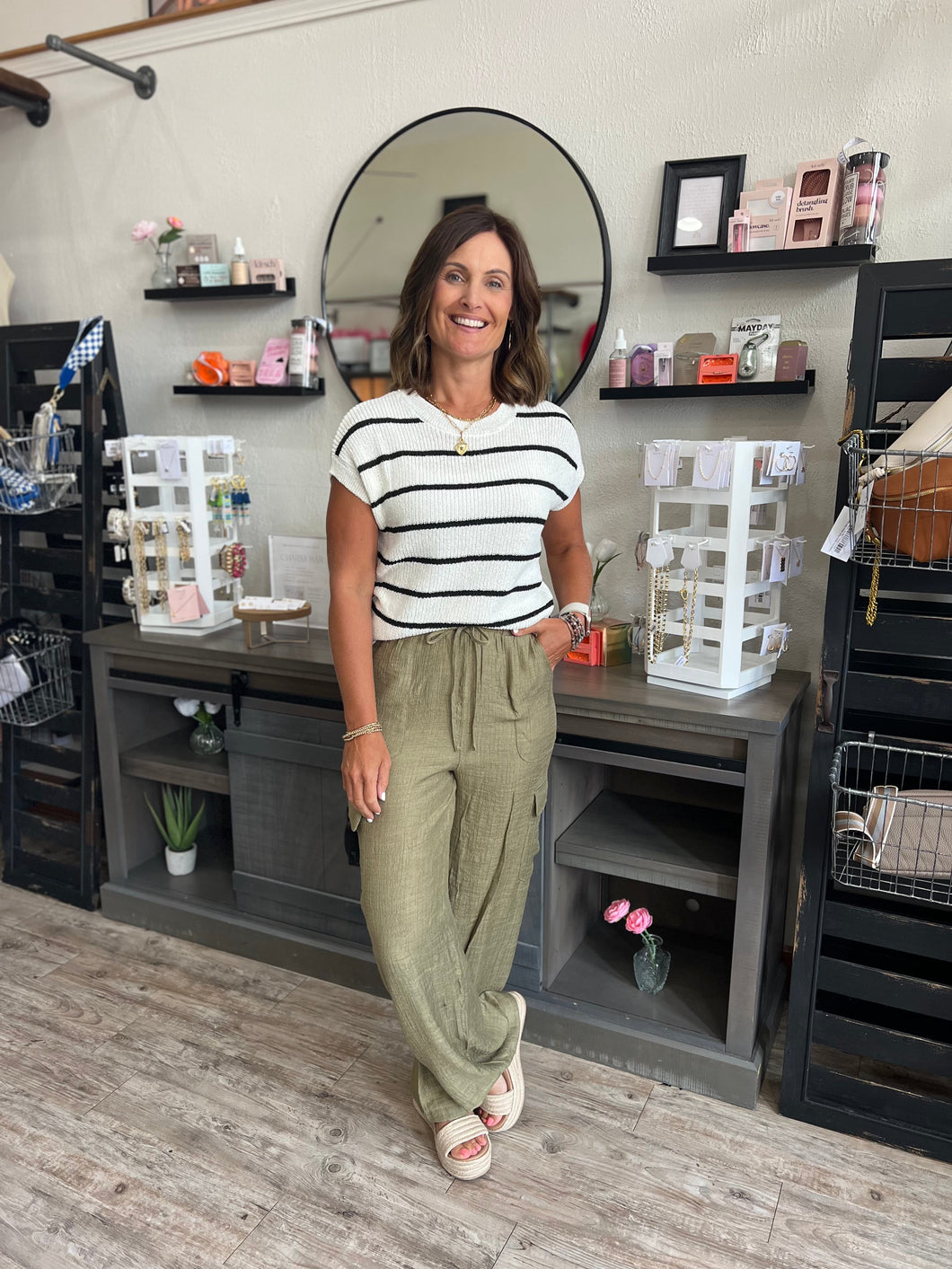 Brandi Wide Leg Drawstring Pant