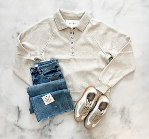 Kelsie Heather Oatmeal Sweatshirt
