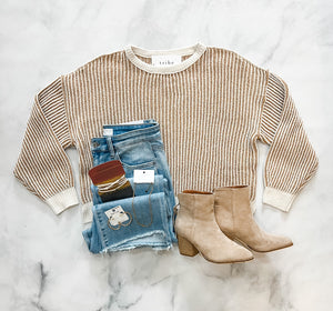 Julia Textured Crew Neck Sweater