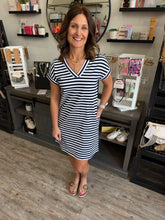 Load image into Gallery viewer, Natalie Striped V-Neck Dress