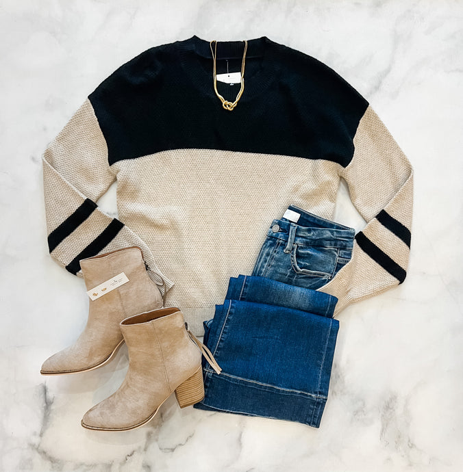 Marleigh Striped Casual Sweater