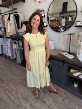 Load image into Gallery viewer, Camila Smocked Yellow Dress