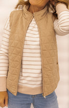 Load image into Gallery viewer, Novah Quilted Taupe Vest