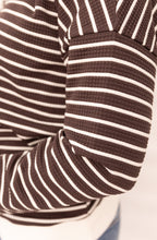 Load image into Gallery viewer, Melanie Gun Metal Striped Knit Top