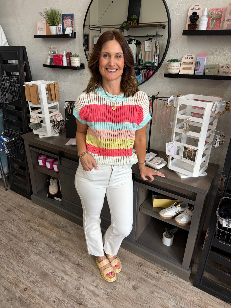 Luna Colorblock Striped Top