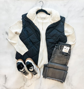 Paige Quilted Fleece Lined Vest