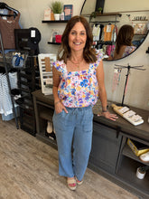 Load image into Gallery viewer, Rylee Floral Ruffle Tank