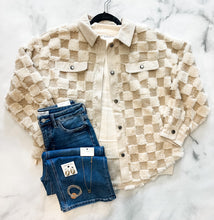 Load image into Gallery viewer, Jacey Checkered Button Down Shacket