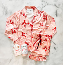Load image into Gallery viewer, Satin Bows Pajama Set