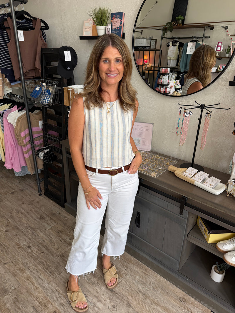 Emma Stripe Sleeveless Top