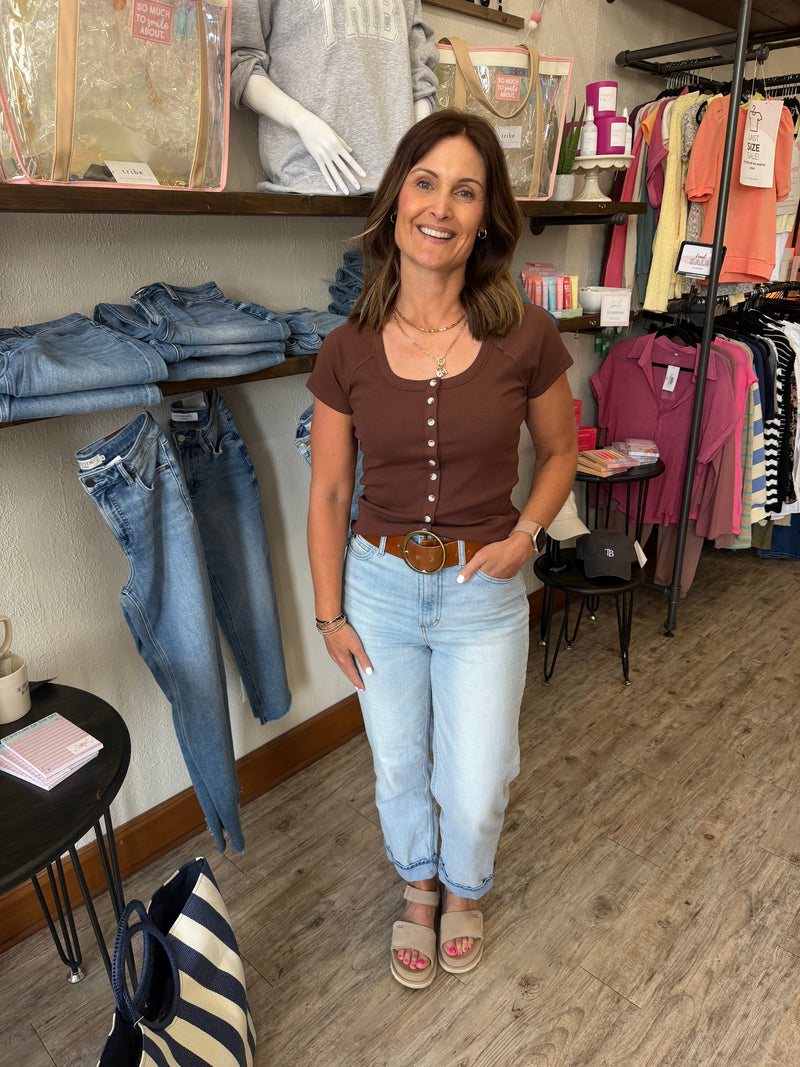 Ellison Button Down Tee